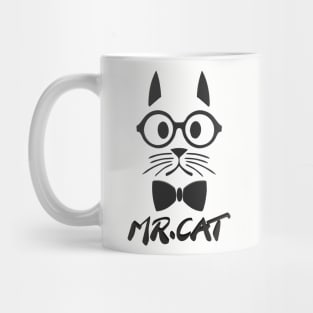 Black Mr Cat Mug